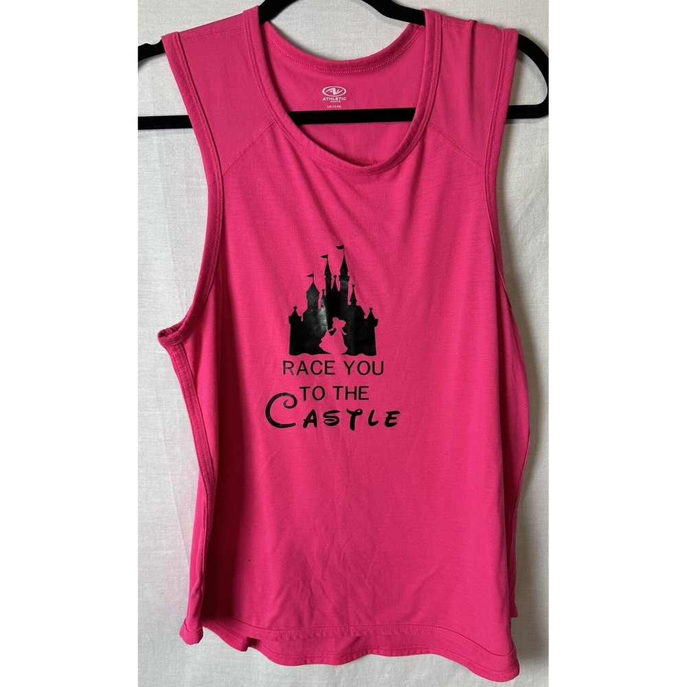 Race You To The Castle✨Flowy Tank ✨Disney Princess✨ Pink ✨ Women's✨Large 12-14✨